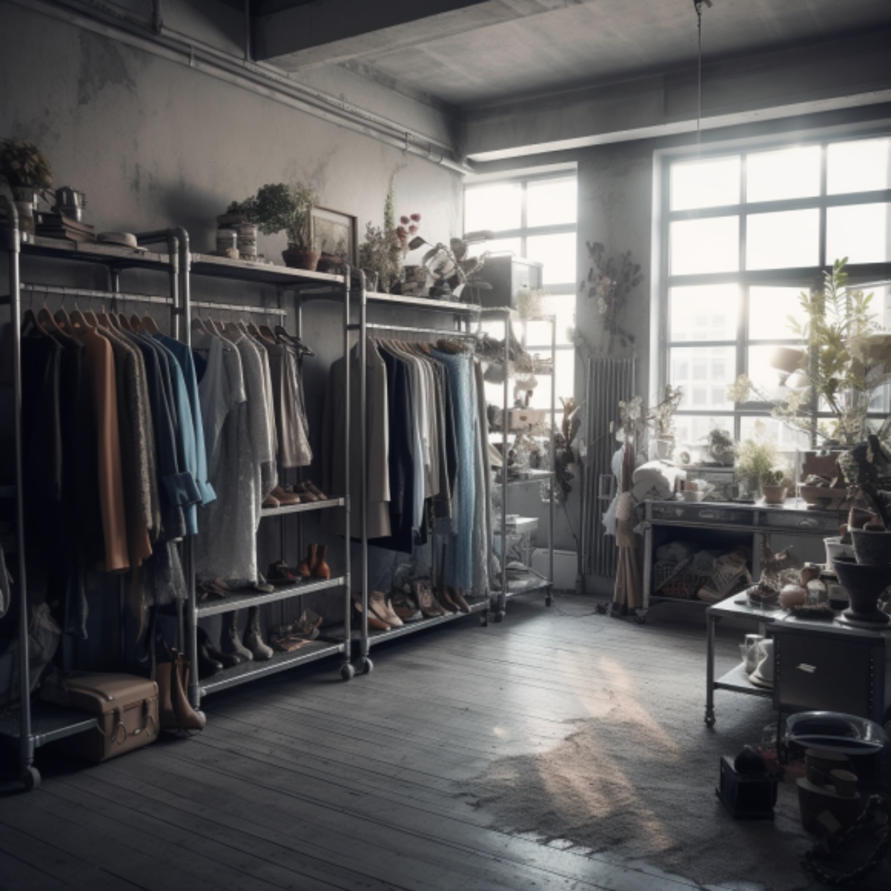 Industrieller Chic: Frischen Sie Ihre Garderobe mit schwarzen Metallrohrkleiderstangen auf